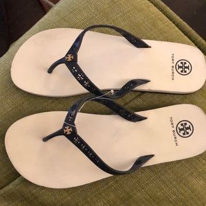 Tory Burch Miranda Flip Flops Women’s 8M Navy
